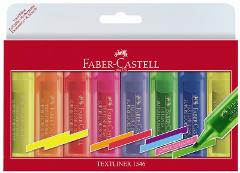 Blister 8 Evidenziatori TEXTLINER 1546 FLUO - punta a scalpello (tratto 1, 2, 5mm) faber-castell