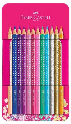 Set met. matite colorate Sparkle 12x faber-castell