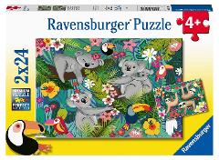 Puzzle 2x24 pz Koala e bradipi ravensburger