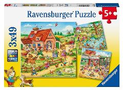 Puzzle 3x49 pz Vacanze in campagna ravensburger