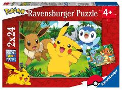 Puzzle 2x24 pz Pokemon ravensburger