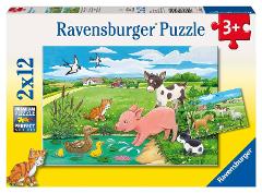 Puzzle 2x12 pz Cuccioli di campagna ravensburger