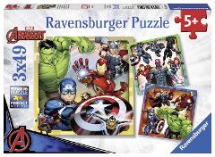 Puzzle 3x49 pz Avengers ravensburger