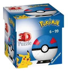 Puzzle 3D Pokeball blu ravensburger