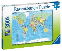 Puzzle 200 pz Mappa del mondo ravensburger