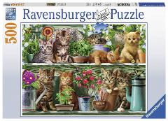 Puzzle 500 pz Gatto sullo scaffale ravensburger