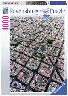 Puzzle 1000 pz Barcelona vista dall'alto ravensburger