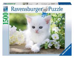 Puzzle 1500 pz Gattino Bianco ravensburger