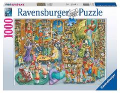 Puzzle 1000 pz Mezzanotte in biblioteca ravensburger