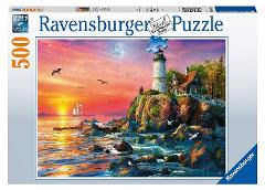 Puzzle 500 pz Faro alla sera ravensburger