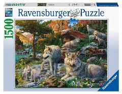 Puzzle 1500 pz Lupi in primavera ravensburger