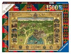 Puzzle 1500 pz Harry Potter Mappa di Hogwarts ravensburger