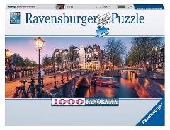 Puzzle 1000 pz Una sera ad Amsterdam ravensburger