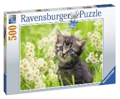 Puzzle 500 pz Gattino nel prato ravensburger