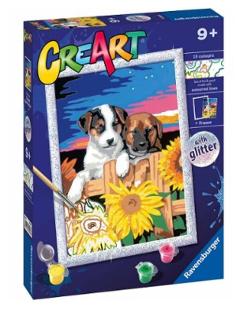 CreArt Serie D Classic Cagnolini con girasoli ravensburger