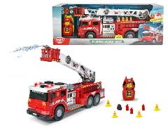 RC Fire Rescue cm.62, 2 canali, 2,4GHz, luci e suoni, parti in movimento, funzione spruzza acqua, scala girevole a 360 gradi, accessori Simba