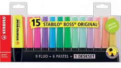 STABILO BOSS deskset da 15 colori ass. stabilo