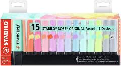 STABILO BOSS Pastel deskset da 15 colori ass. pastel stabilo