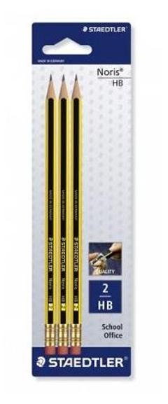 BLISTER 3 MATITE CON GOMMA staedtler