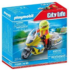 SOCCORRITORE CON MOTO playmobil