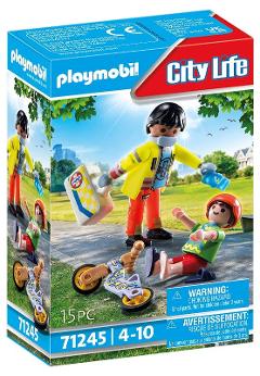 PARAMEDICO CON BAMBINO playmobil