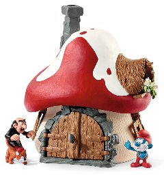 Casa dei Puffi con 2 figure (the SMURFS - Price unit p.) Schleich