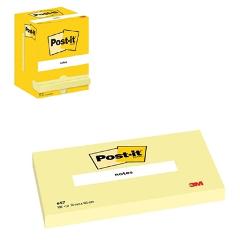 POST-IT 76X102 GIALLO 657 - blocchetti Post-it Giallo Canary 76x102 mm 100FF conf da 12 pz 3m