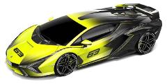 1/18 - Lamborghini Sian FKP 37 (2-tone car body) Yellow Fade bburago