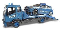 1/43 CARRO ATTREZZI POLIZIA CON AUTO bburago