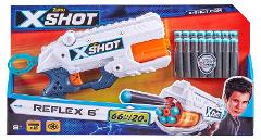 X-Shot Excel Reflex 6 con tamburo automatico e 16 dardi Zuru