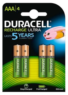 DURACELL RICARICABILE MINI STILO AAA X4 duracell