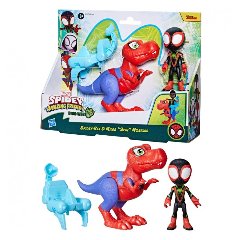 SPIDEY DINO CON PERSONAGGIO E ACCESSORI - MILES hasbro