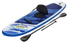 Hydro-Force 3,05 m x 84 cm x 12 cm Set da SUP convertibile Oceana(Contenuto: tavola da SUP, pagaia, pompa manuale, zaino, cordino di sicurezza, sedile, poggiapiedi, pinna, kit di riparazione) Best Way (gonfiabile)