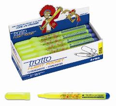 Evidenziatore TRATTO I-LIGHT POCKET GIALLO - punta scalpello 5,0mm, traccia 1-5mm - confezione da 12 pezzi fila