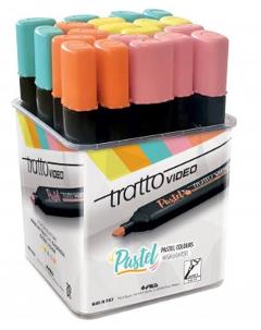 TRATTO VIDEO PASTEL - BARATTOLO DA 20 PEZZI fila