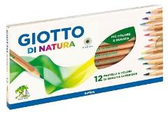 ASTUCCIO 12 PASTELLI A MATITA IN LEGNO GIOTTO DI NATURA fila