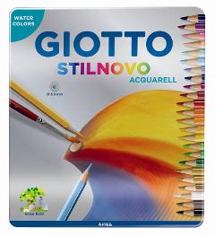 Giotto Stilnovo AcquarellScatola in metallo 24 pz fila