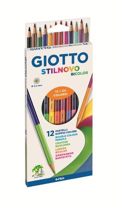 ASTUCCIO 12 GIOTTO STILNOVO BICOLORE - Diametro mina 3,3mm fila