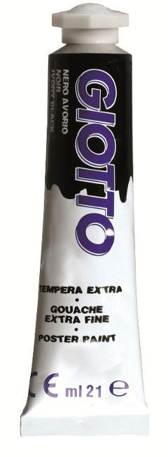 TUBO TEMPERA GIOTTO 21ML NERO fila