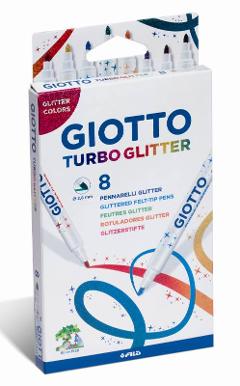 Giotto Turbo Glitter Astuccio 8 pz in Espositore 10 pz fila