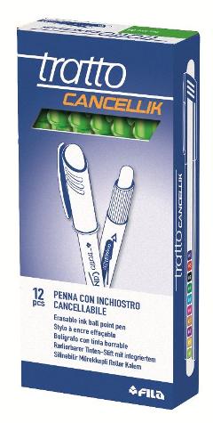 PENNA CANCELLABILE TRATTO CANCELLIK VERDE CHIARO - DIAMETRO PUNTA 0,4MM - CONFEZIONE DA 12 PEZZI fila