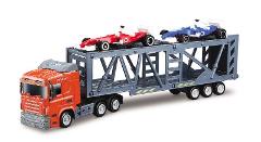 TRUCK TRAILER WITH 2 RACING CARS SCX24 mondo