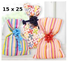 CONFEZIONE 100 BUSTE REGALO PPL ASSORTIMENTO C MISURA 15X25CM florio