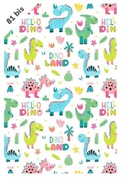 BOBINA CARTA 100CM X 250M FANTASIA BAMBINI DINOSAURI florio