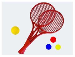 Racchette tennis cm.54 in rete adriatic