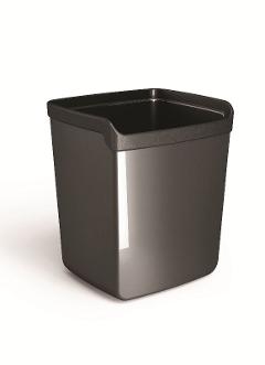 Porta penne in plastica colore NERO - misure 8,7x7,4x10cm arda