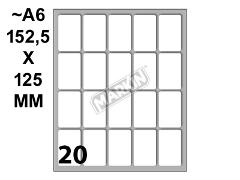 Conf. 10 buste da 10 fogli A6 152,5x125 mm ETICHETTE MARKIN permanenti 34x21mm kohinoor