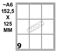 Conf. 10 buste da 10 fogli A6 152,5x125 mm ETICHETTE MARKIN permanenti 46x37mm kohinoor