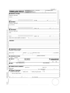 Formulario di identificazione rifiuti trasportati, blocco di 25/25/25/25 copie autoricalcanti (Misura 29,7x21,5 cm) Data Ufficio (Buffetti)