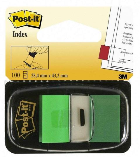 Post-it Index segna pagina colore VERDE 3m